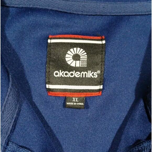 Akademiks Track Jacket Mens Sz‎ XL Blue 2 Tone White Full Zip Y2K - Picture 3 of 6